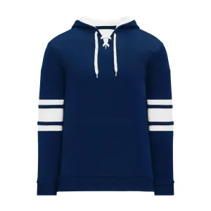 A1845-216 Navy/White Blank Hoodie Sweatshirt