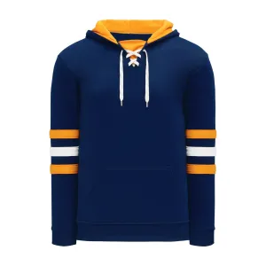 A1845-460 Navy/Gold/White Blank Hoodie Sweatshirt