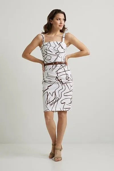 Abstract Print Shift Dress