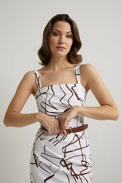 Abstract Print Shift Dress