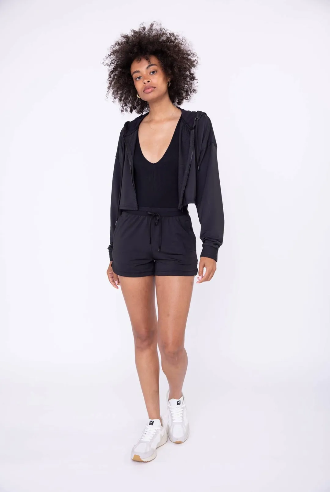 Active Cropped Jacket Textured Interior