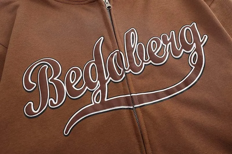 American Street Fashion Letter Print Hoodie