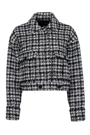 Anine Bing - Black & Cream Tweed Cropped "Adriana" Jacket Sz XS