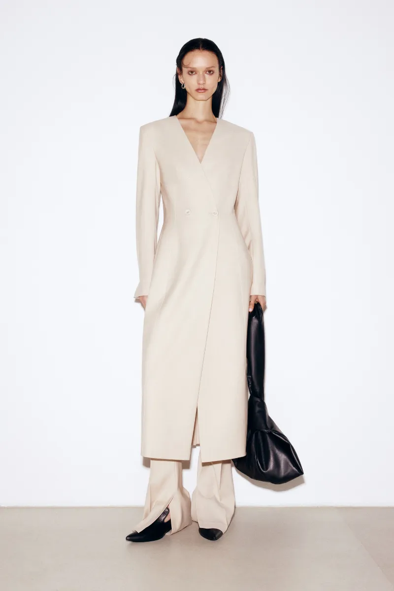 BEIGE BLAZER-DRESS