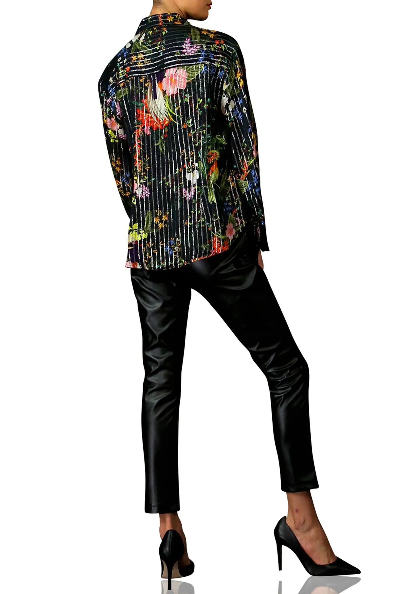 Bird Print Shirt Womens
