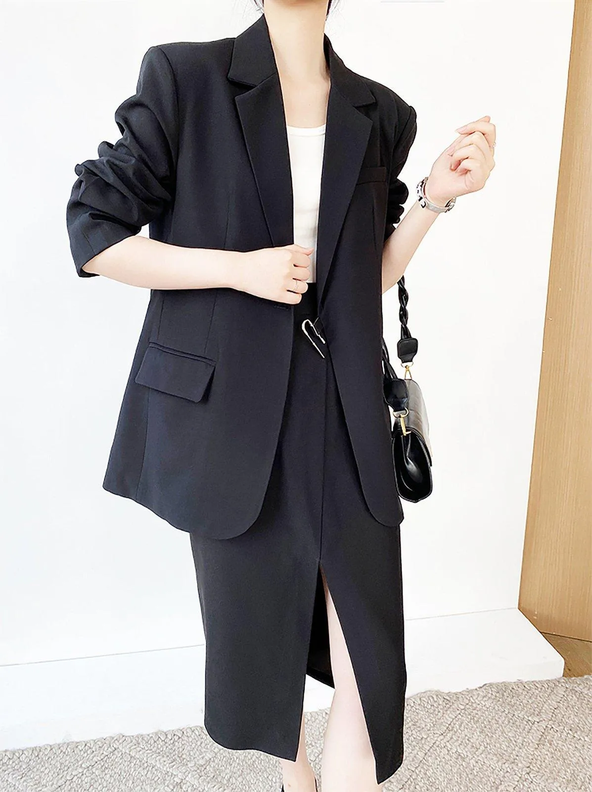 Black Metal Loop Blazer