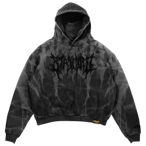 Bloodshot - Heavy Oversized Hoodie (Black Acid) 400GSM