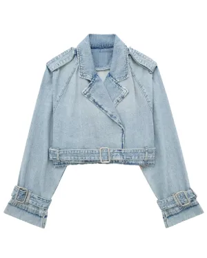 Care Free Bae Cropped Denim Jacket