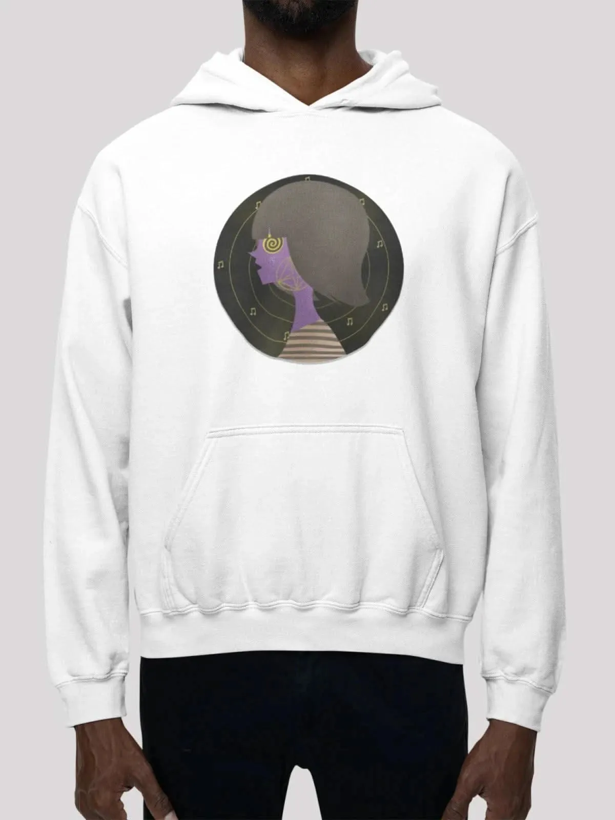 Crazy Retro White Unisex Hoodie