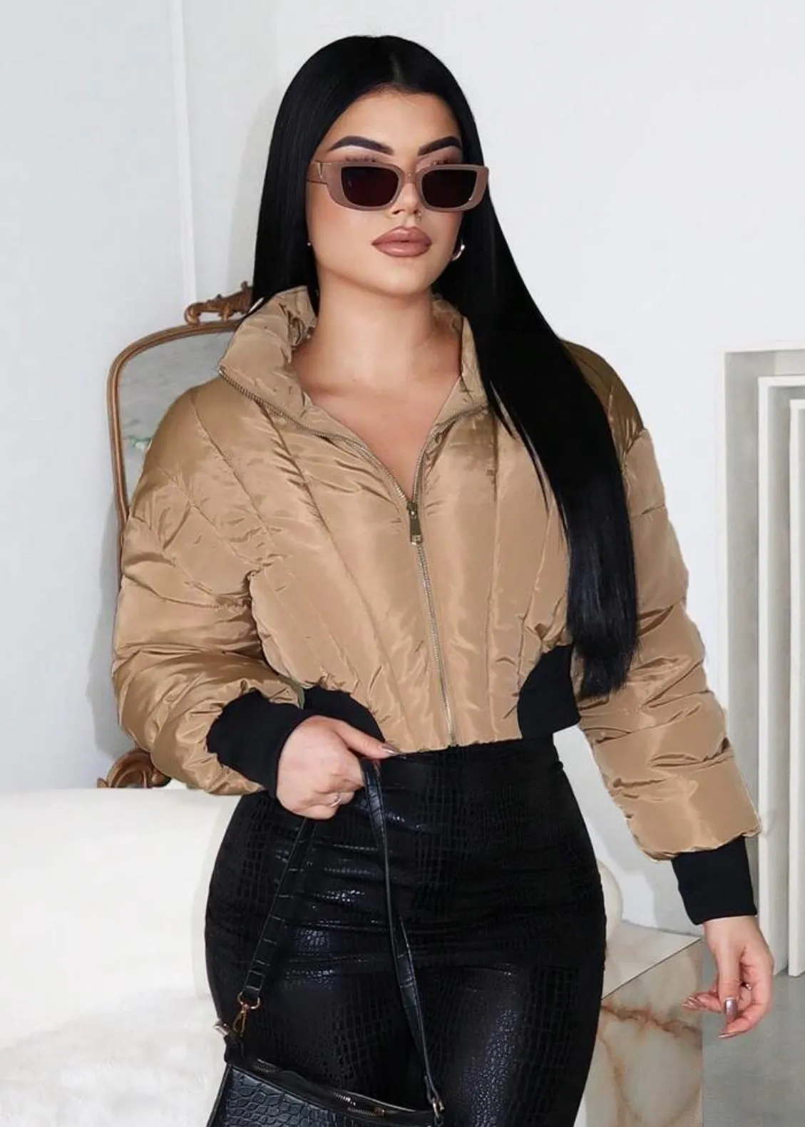 Cropped Bubble Jacket