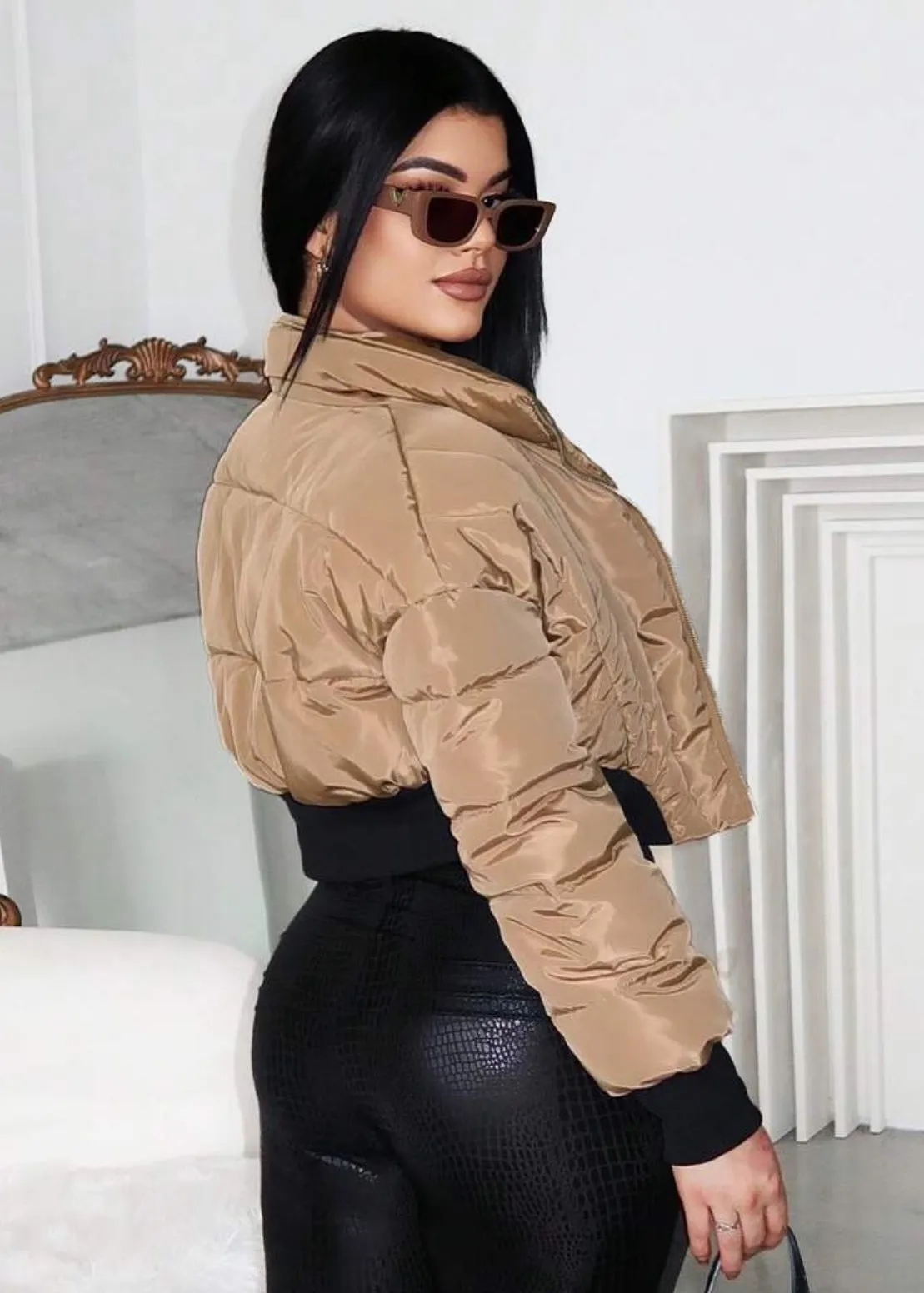 Cropped Bubble Jacket