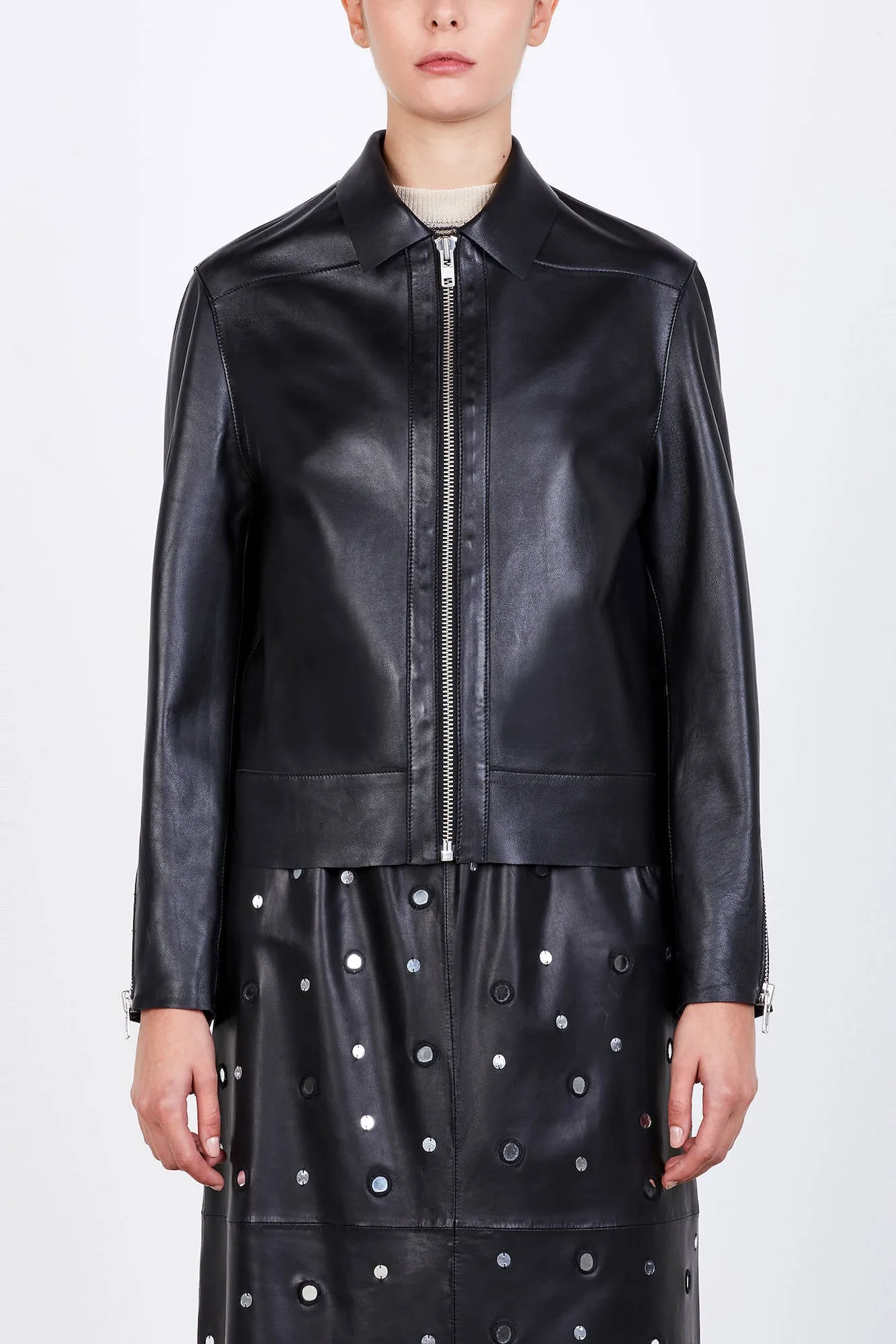 CROPPED LEATHER JACKET