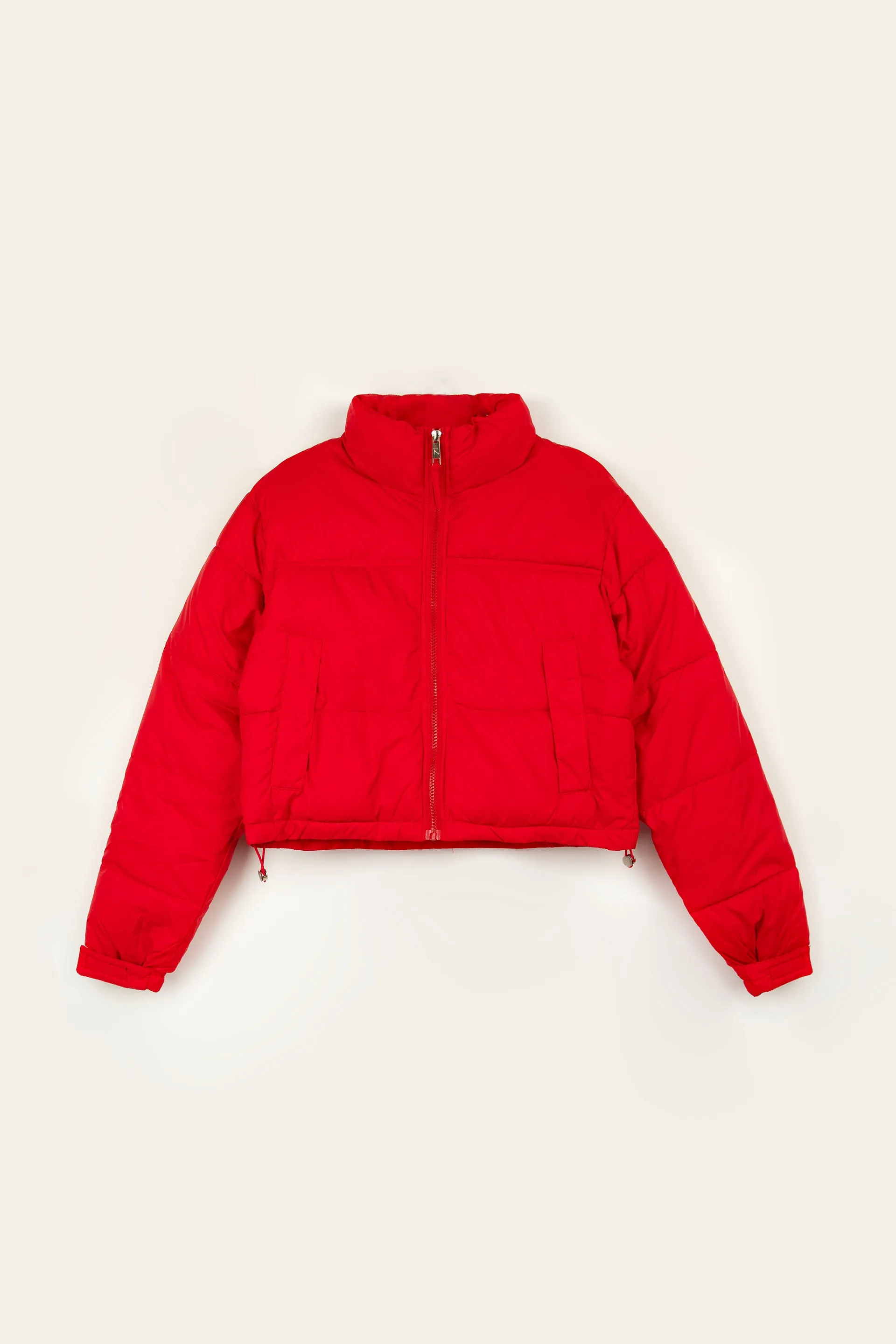 Cropped Puffer Red