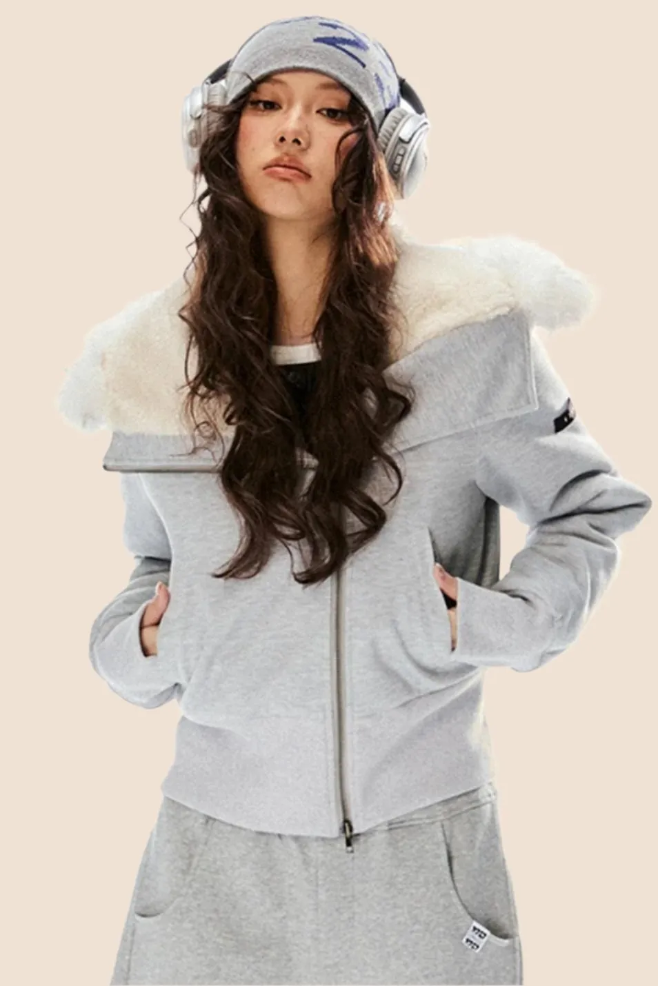 Cropped Retro Hooded Jacket