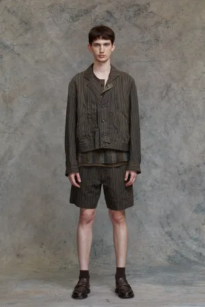 CROPPED WRINKLE PLEATS JACKET