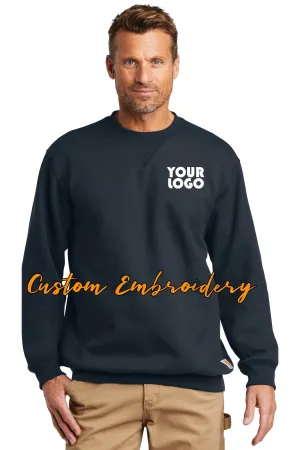 Custom Embroidered Carhartt Midweight Crewneck Sweatshirt - Includes 4in x 4in Embroidery - No Setup Cost - Just send us your logo