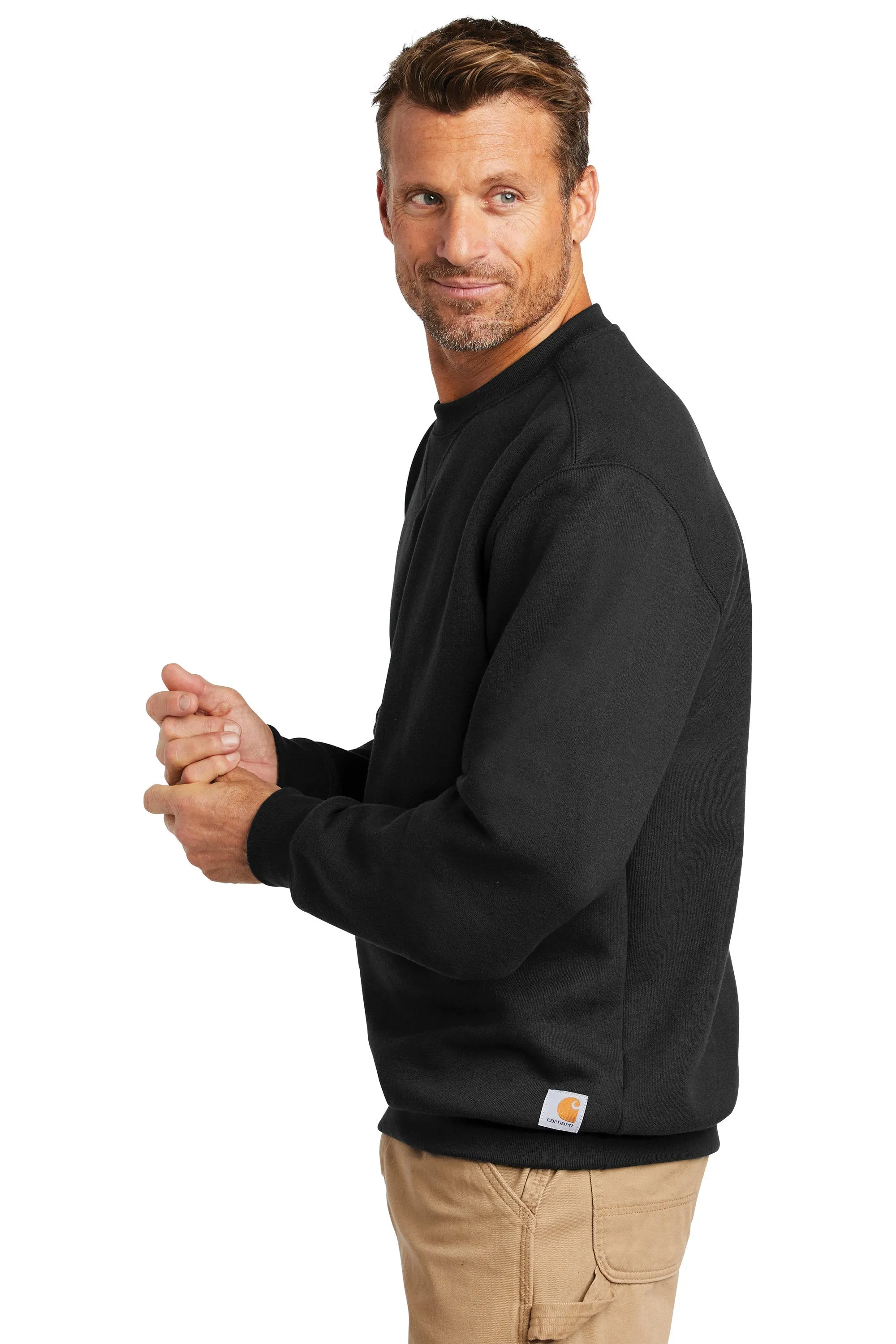 Custom Embroidered Carhartt Midweight Crewneck Sweatshirt - Includes 4in x 4in Embroidery - No Setup Cost - Just send us your logo