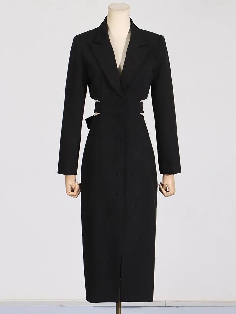 Cut-Out Blazer Dress