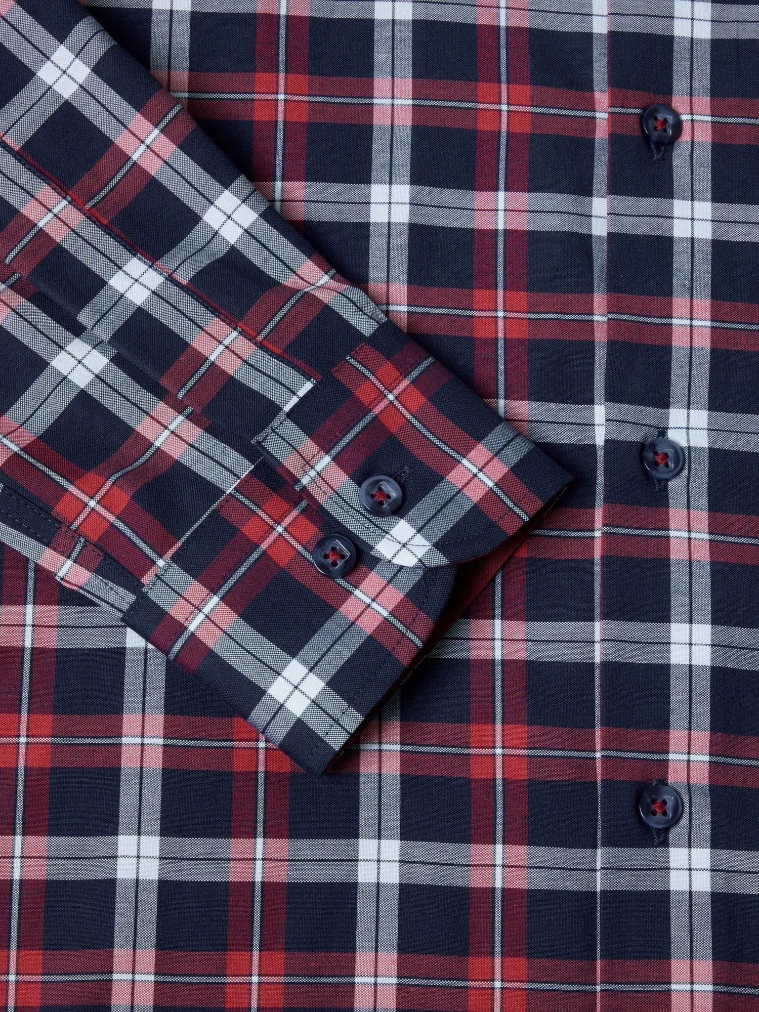 Daniel Grahame Checkered Long Sleeve Casual Shirt - Red