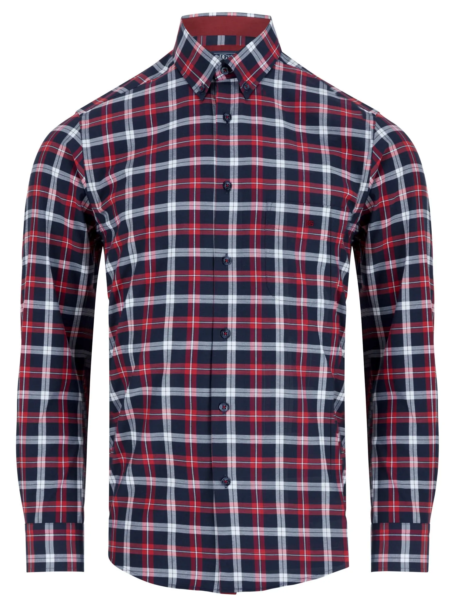 Daniel Grahame Checkered Long Sleeve Casual Shirt - Red
