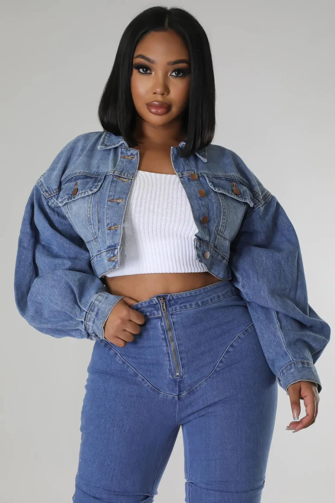 Denim Crop Jacket