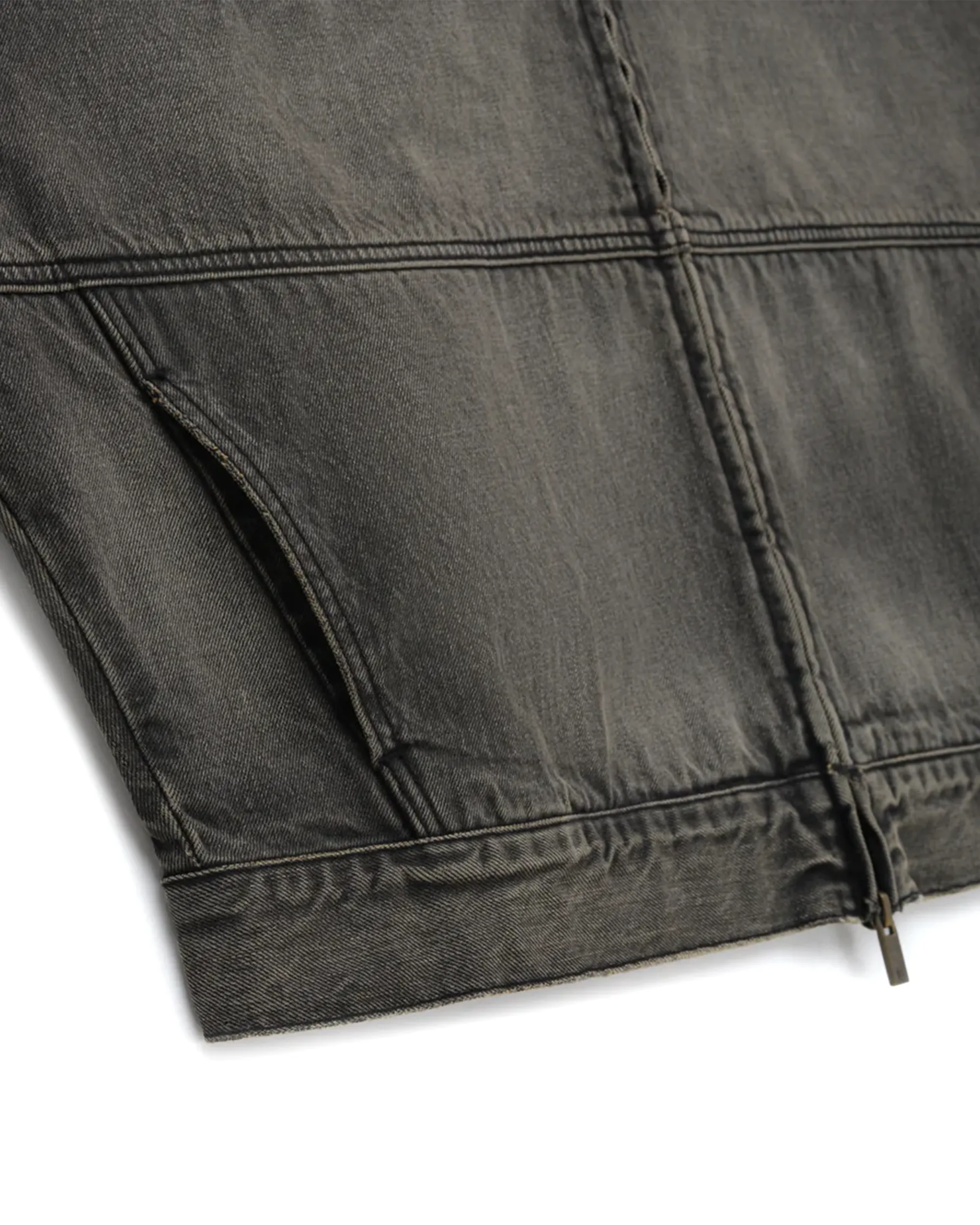 Denim Trucker Jacket - Black