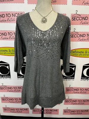 ELLE Sequin Batwing Top (Size L)