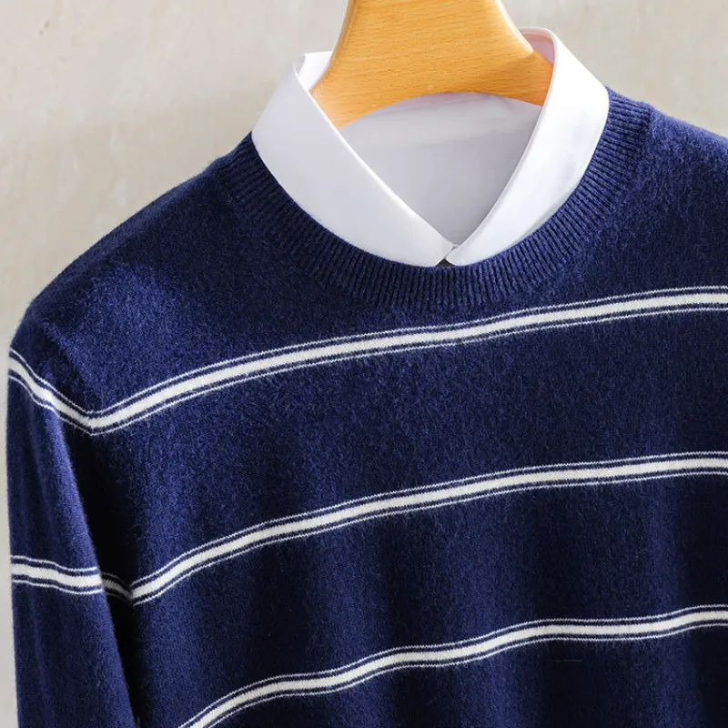 Franco Bianchi Striped Cashmere Sweater
