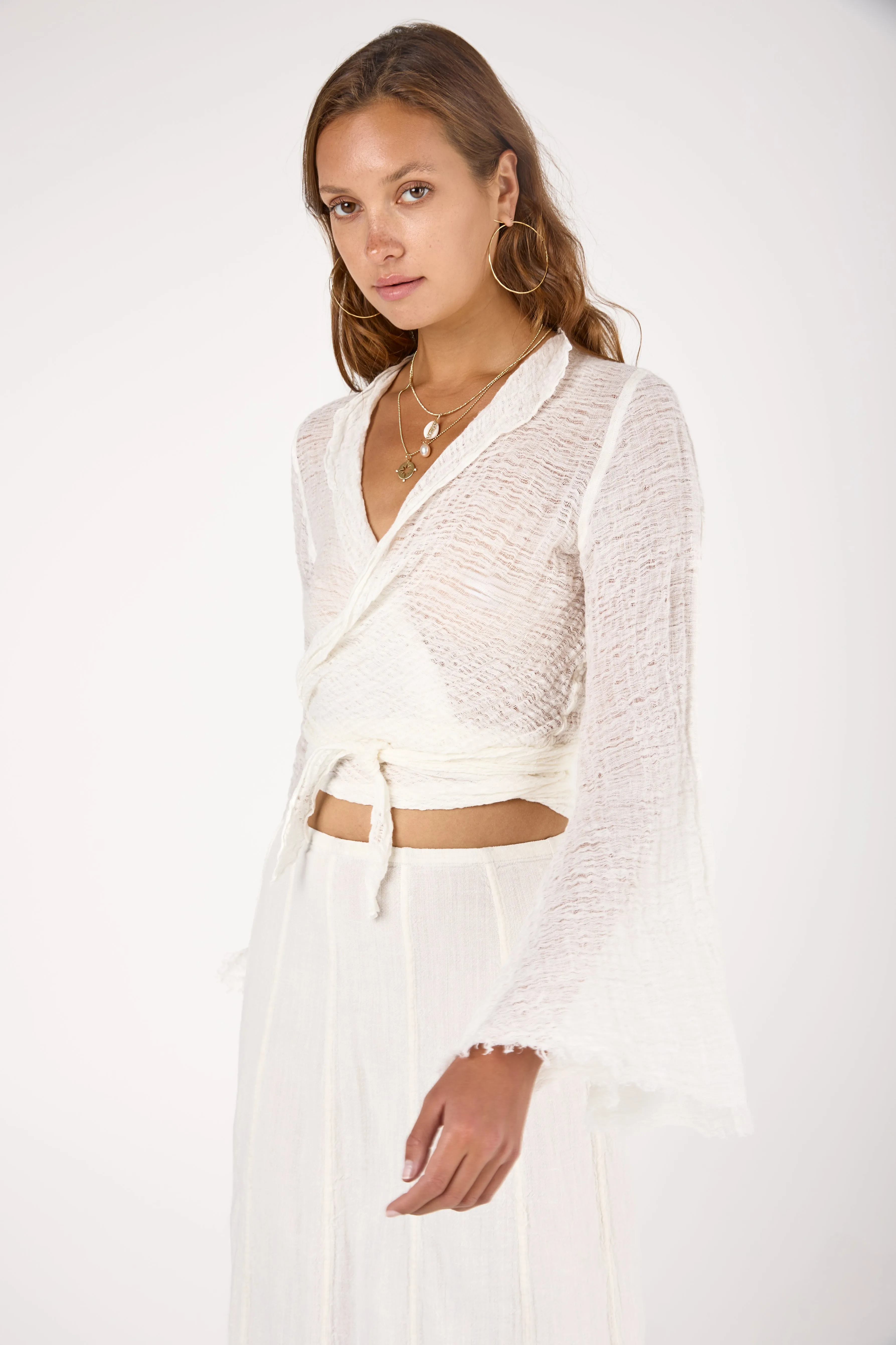 Garzata Bolero Mango Top in Latte