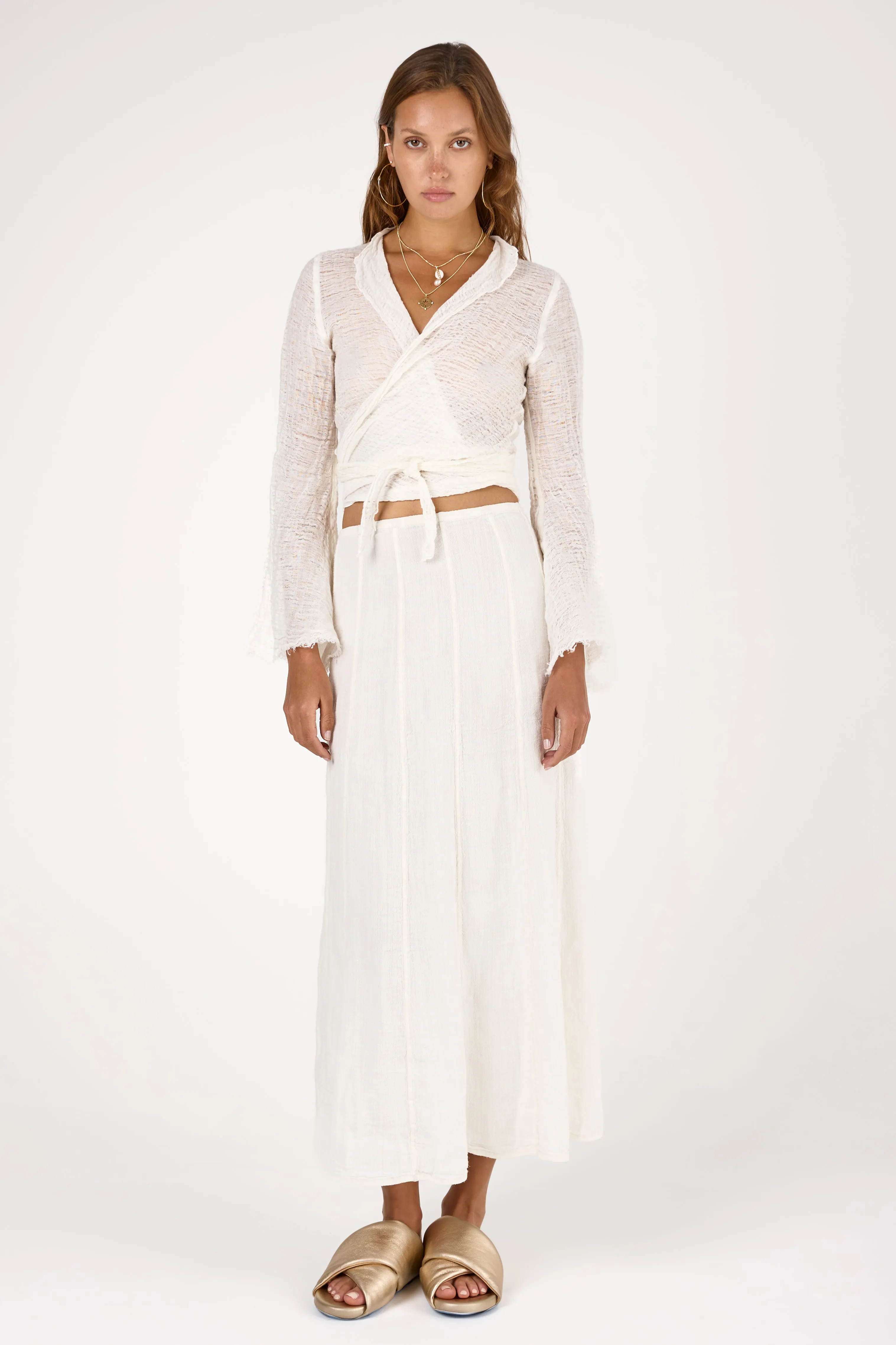 Garzata Bolero Mango Top in Latte
