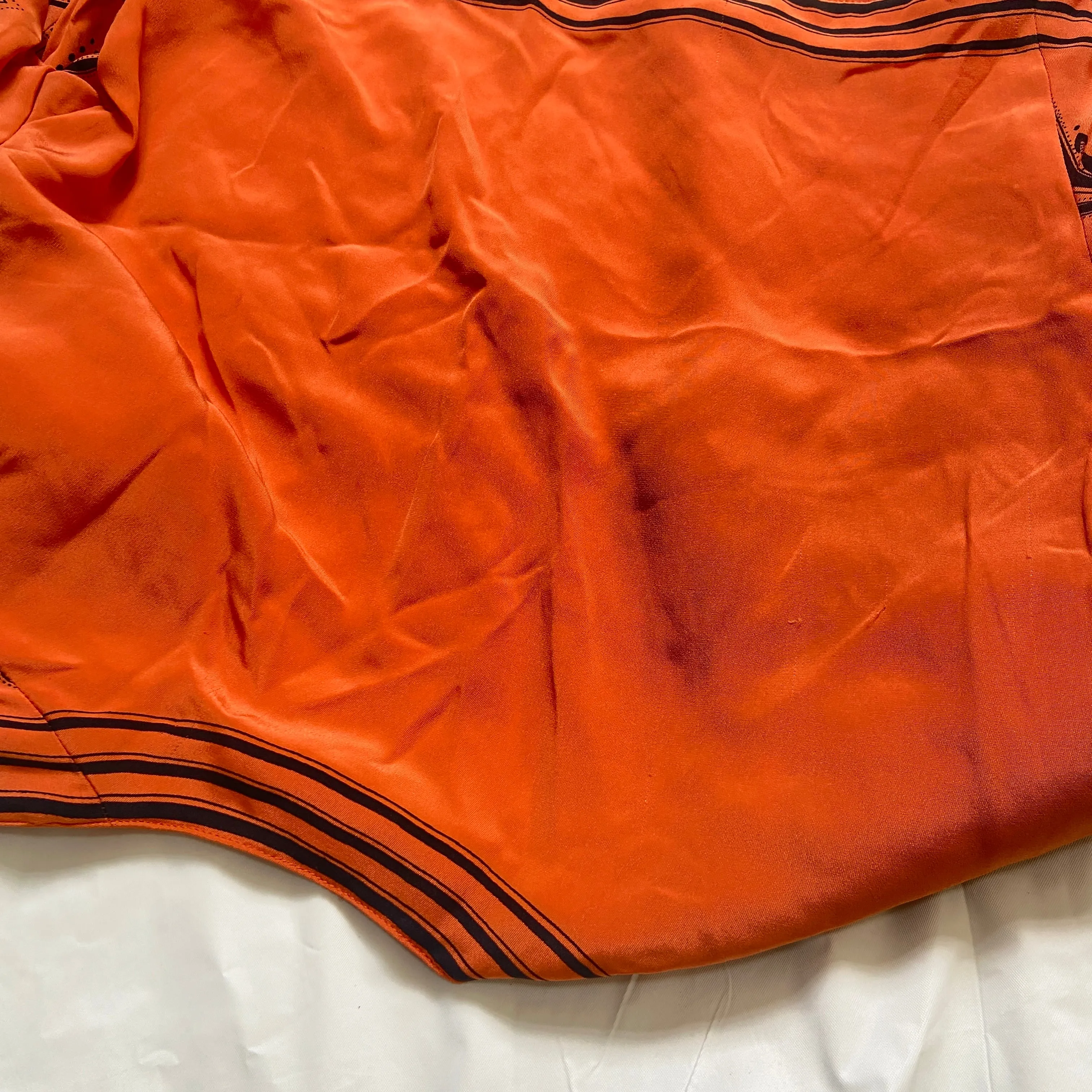 Gianni Versace 1989 orange cropped silk jacket 44