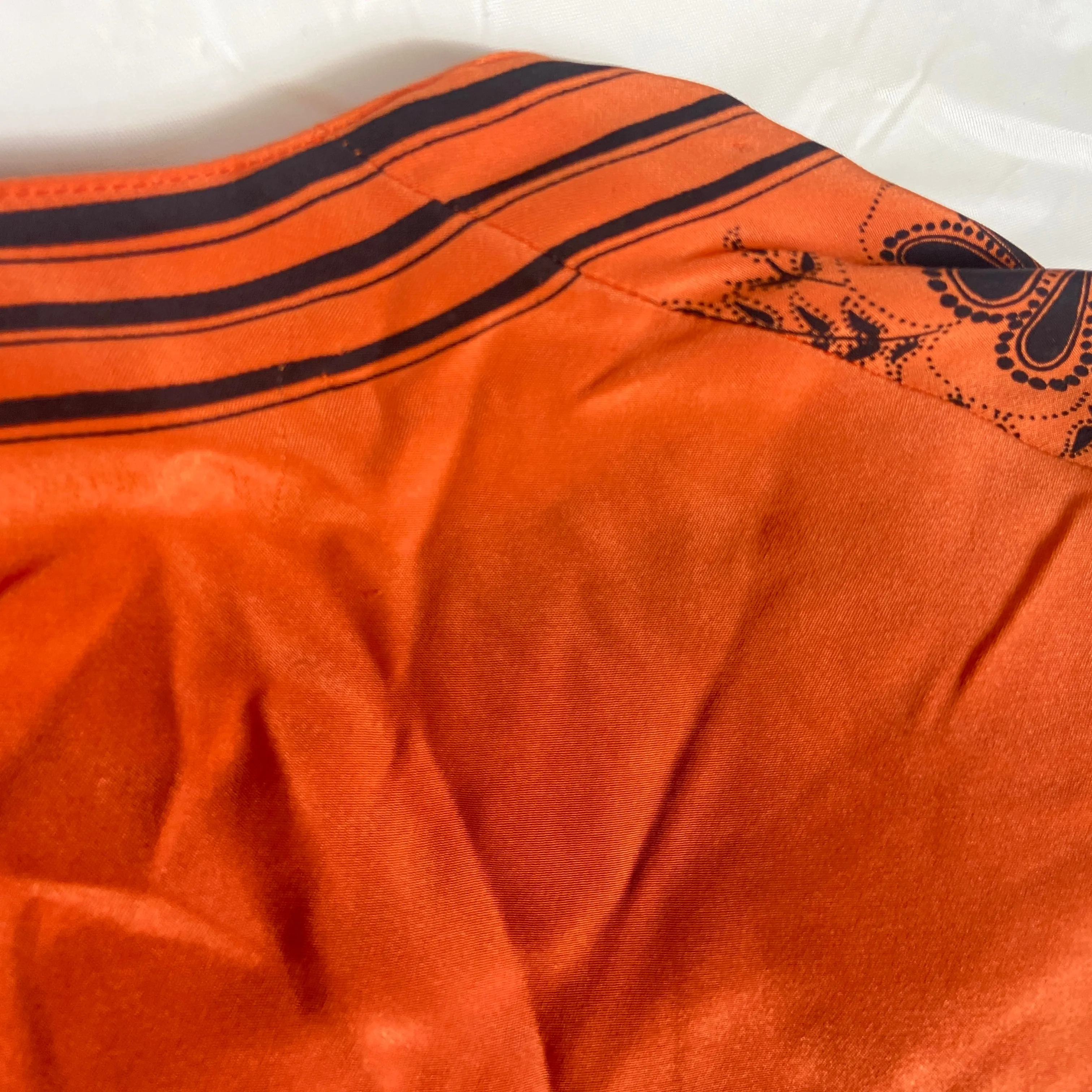 Gianni Versace 1989 orange cropped silk jacket 44