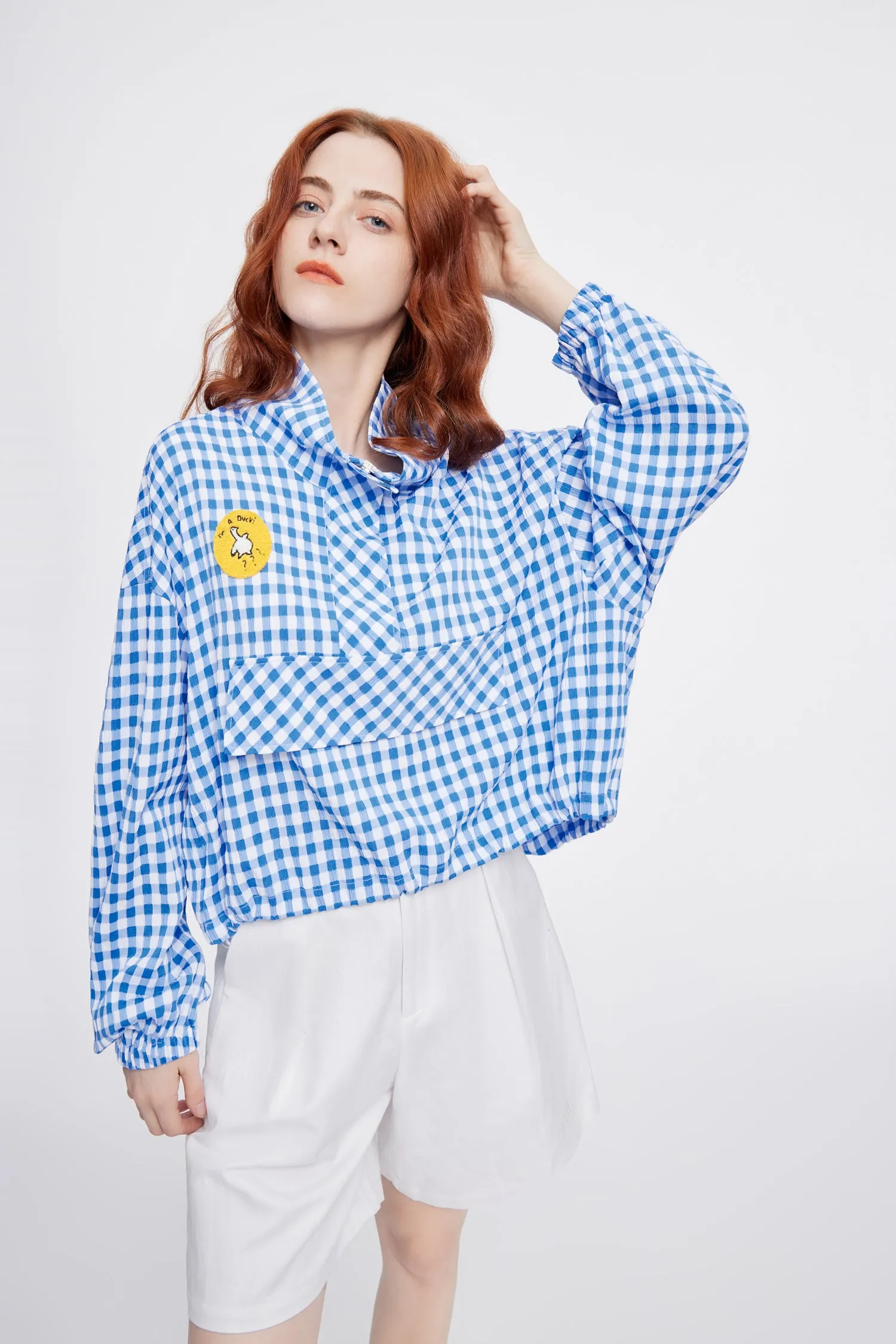 Gingham 'Duckie' Cropped Jacket