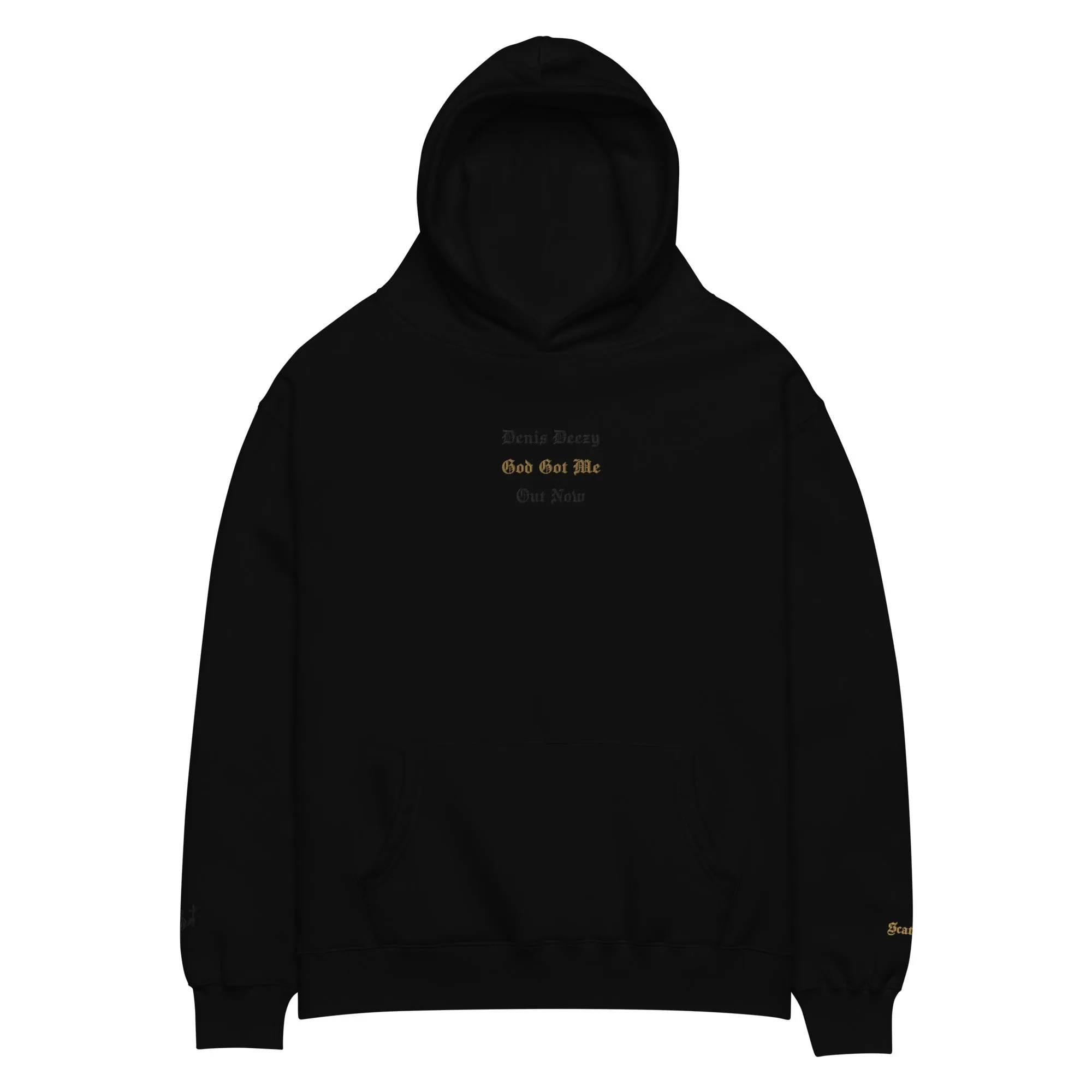 God Got Me - Single Embroidered   Printed Premium Hoodie