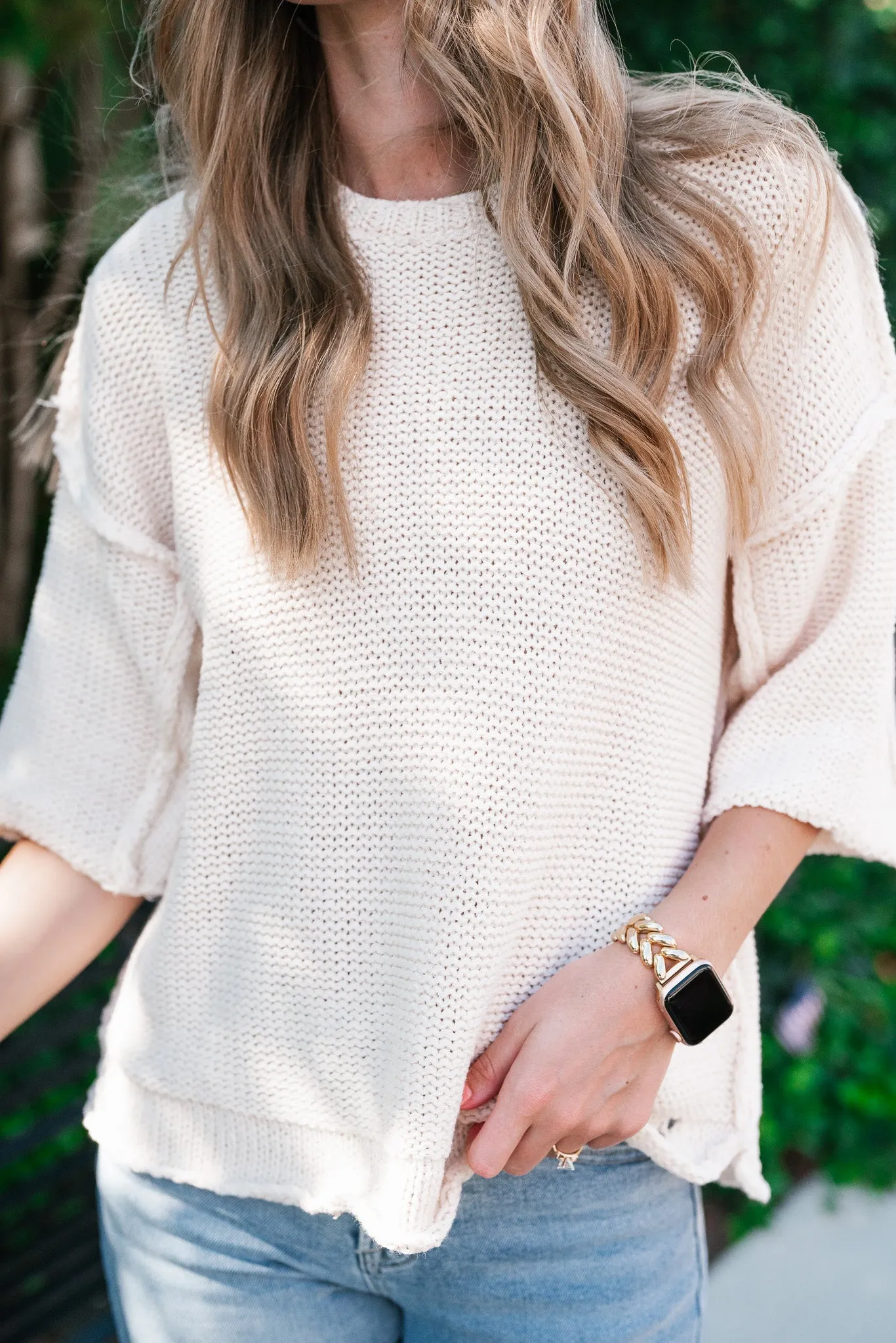 Good To Be Back Knit Top - Cream