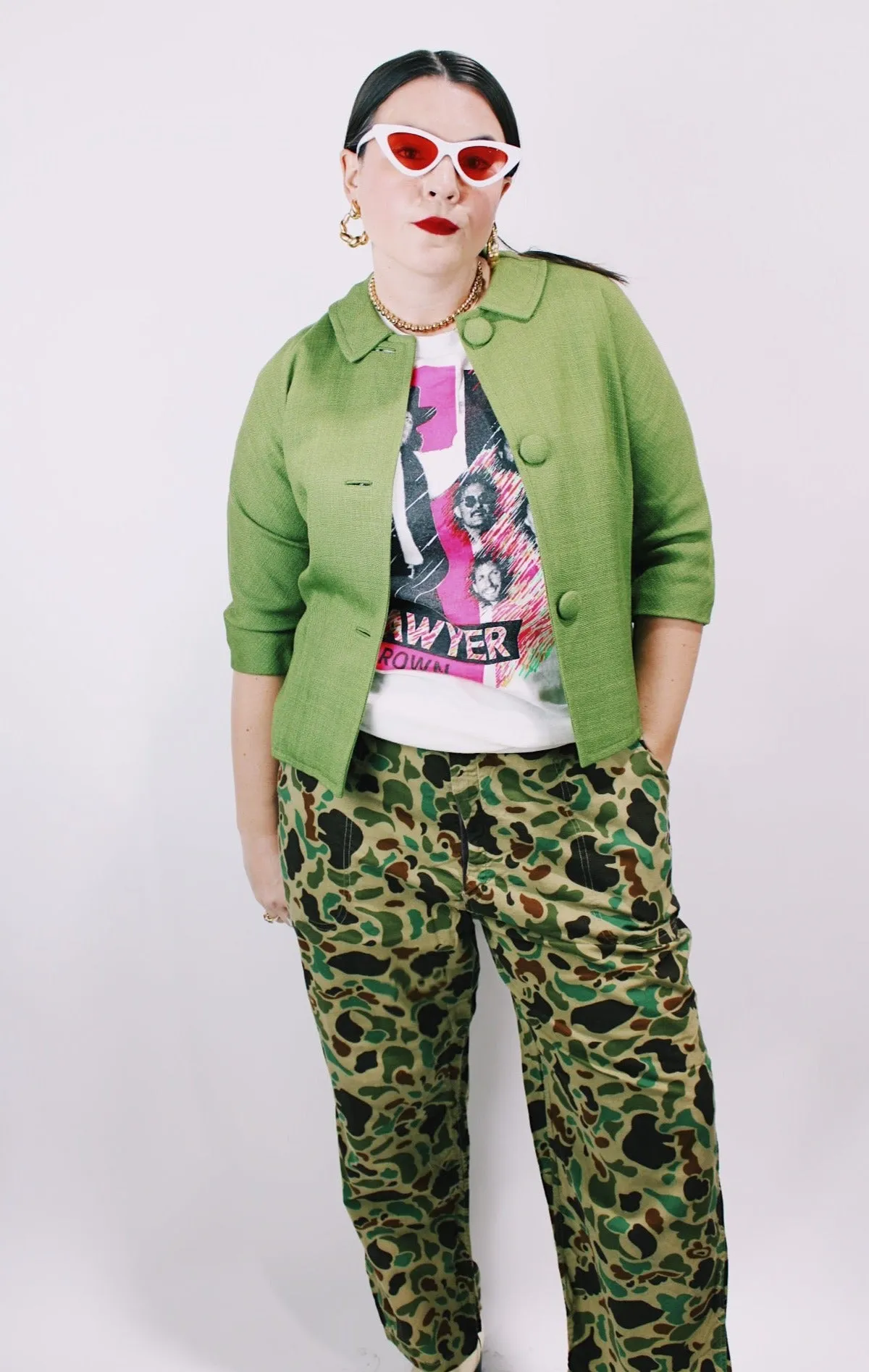 Green Cropped Lightweight Jacket