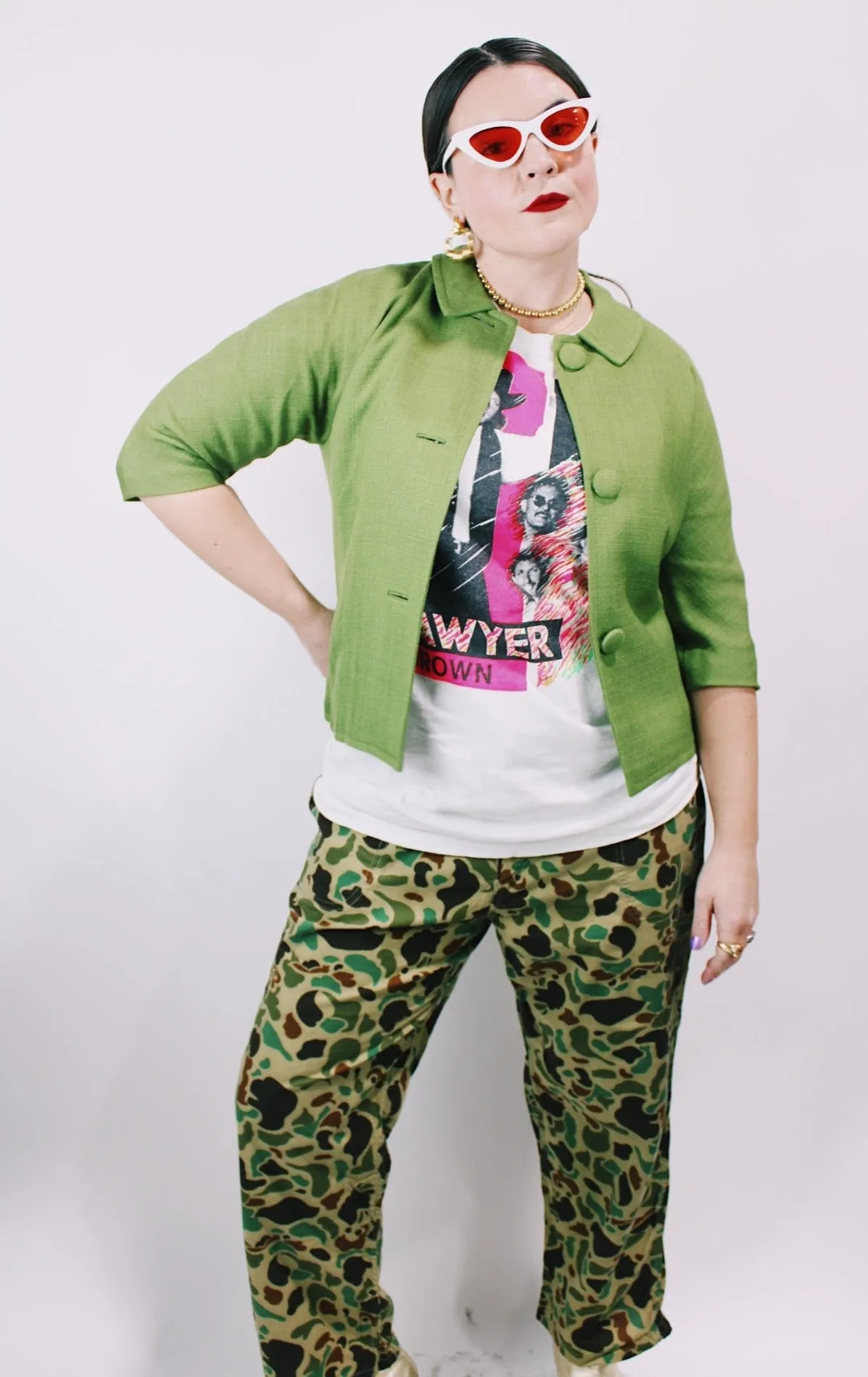 Green Cropped Lightweight Jacket