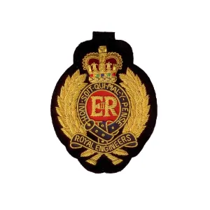 Hand Embroidered Heraldic Blazer Badge Crest With Gold & Silver Bullion Wire - BB004