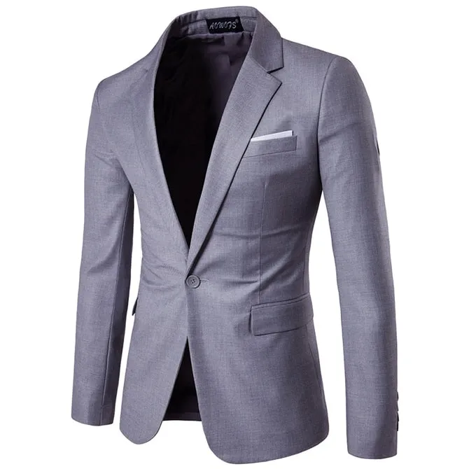 Herren  One Button Slim Fit Blazer Frühling New Wedding Business Smoking Blazer Jacke Herren Kostüm Homme Mariage 6XL