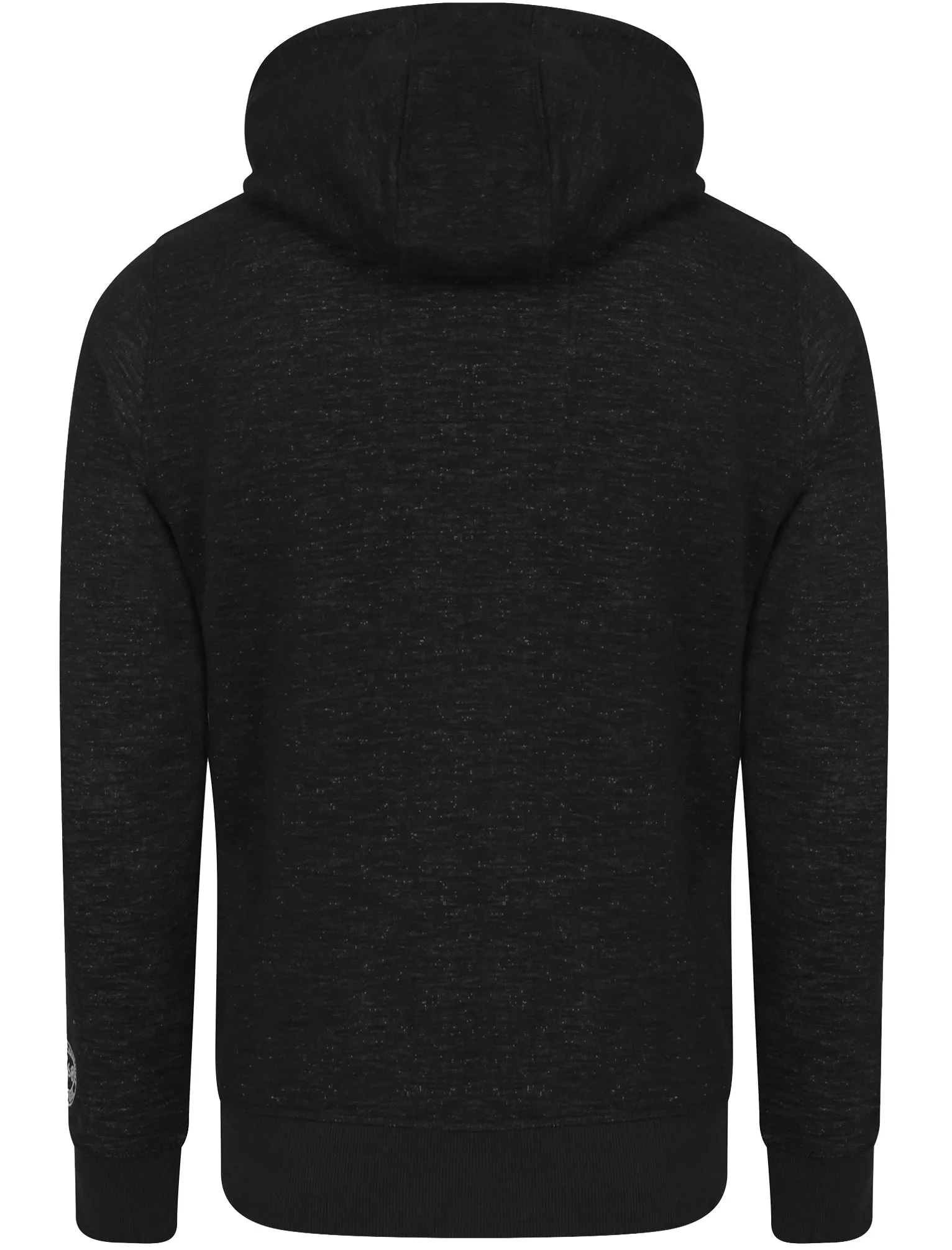 Hotchkiss Zip Through Slub Hoodie in Black Grindle - Tokyo Laundry