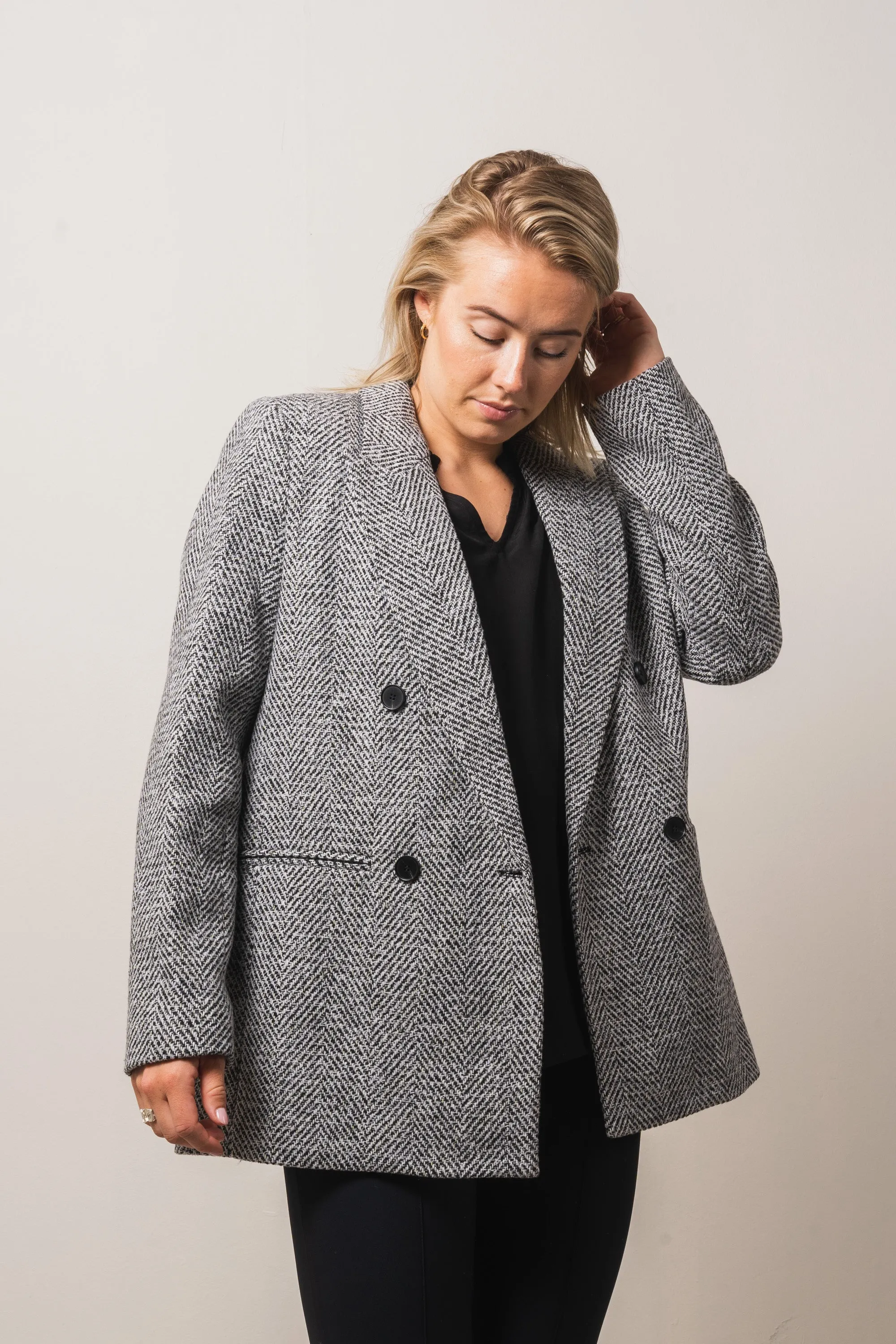 Ina Herring Oversize Blazer - Black