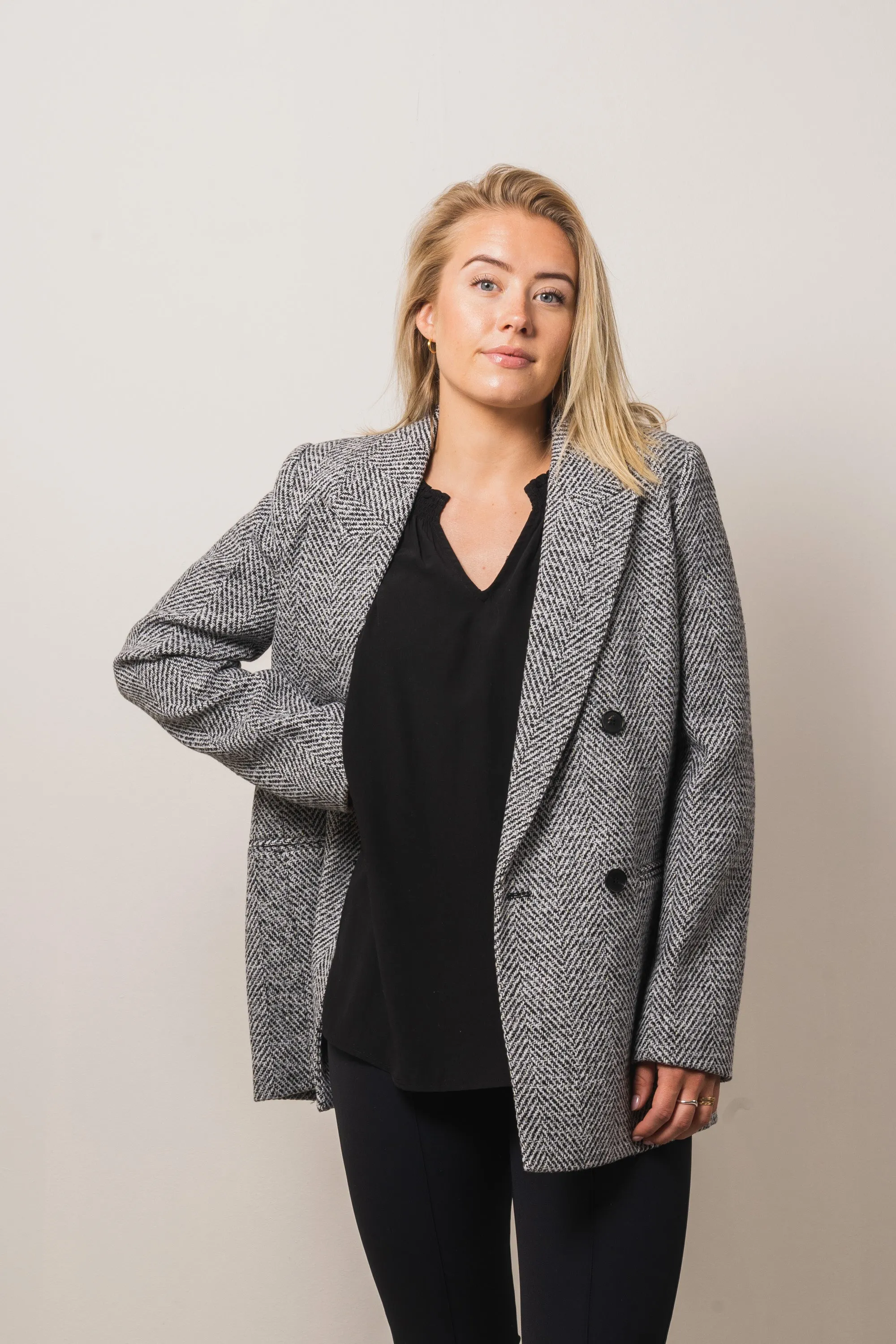 Ina Herring Oversize Blazer - Black
