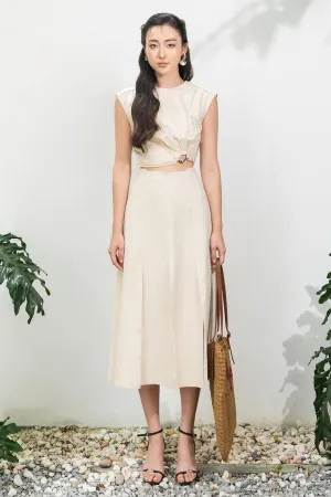Jael Cropped Sleeveless Linen Top