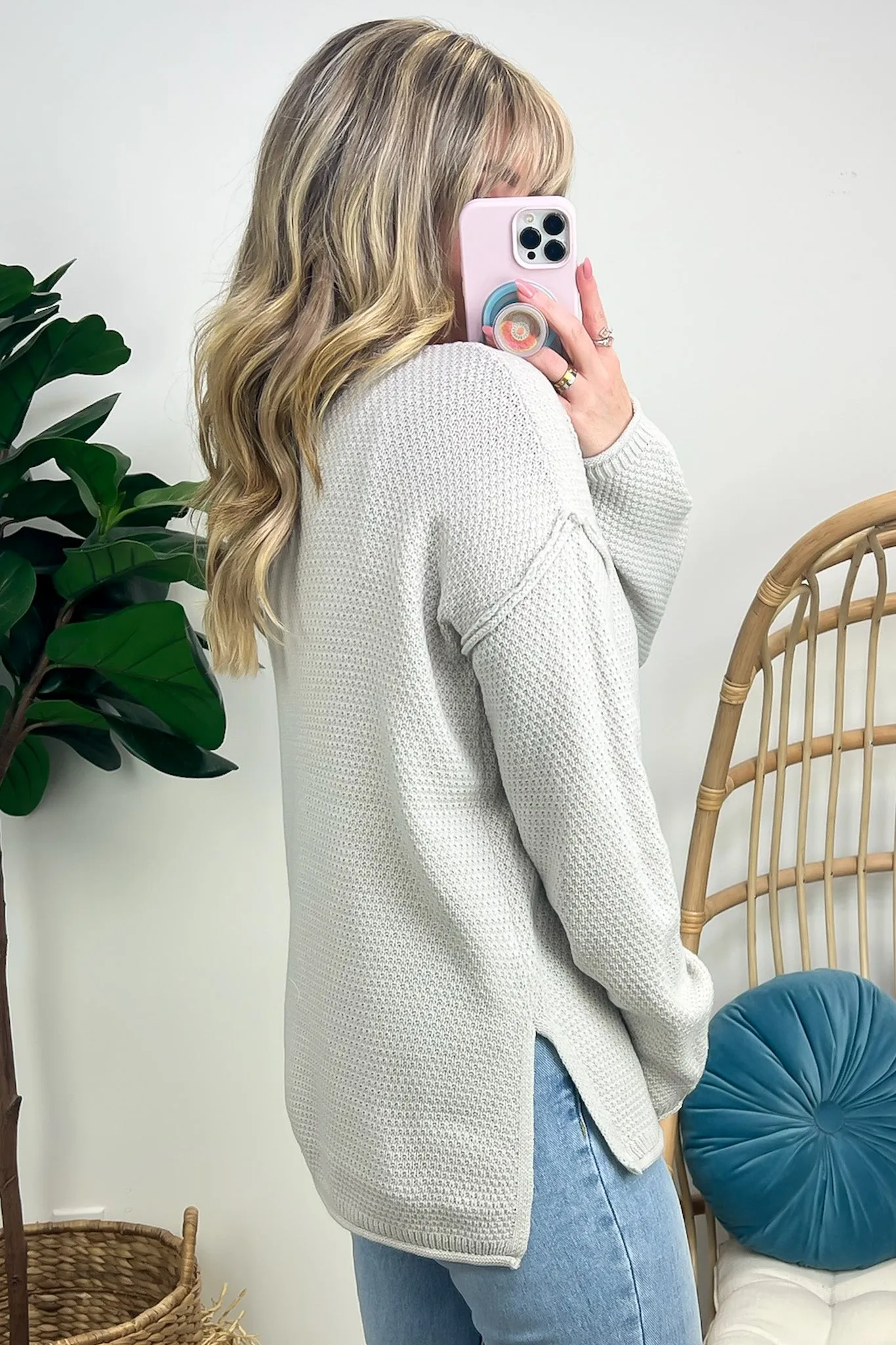 Kyrie Button Henley Knit Sweater
