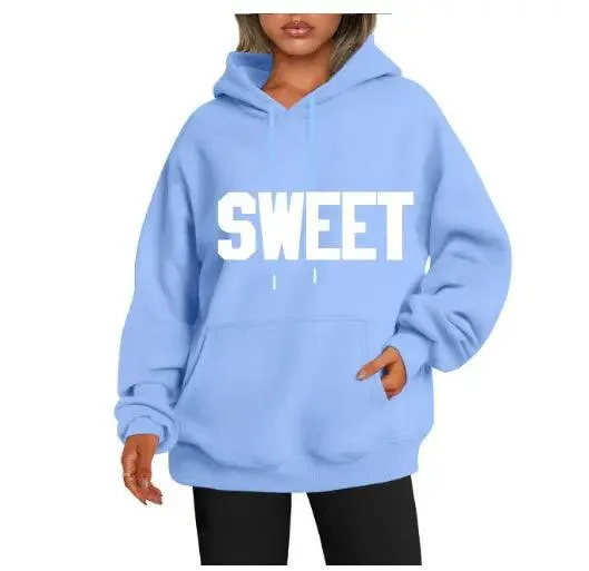 Letter Print Kangaroo Hoodie