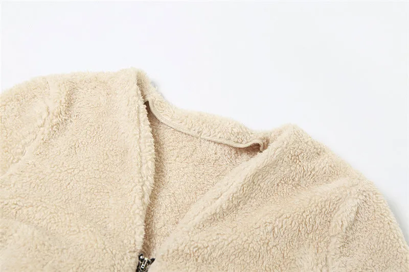 MB FASHION  Cropped Teddy Jacket with Ribbed Waist and Cuffs 5200LY last s