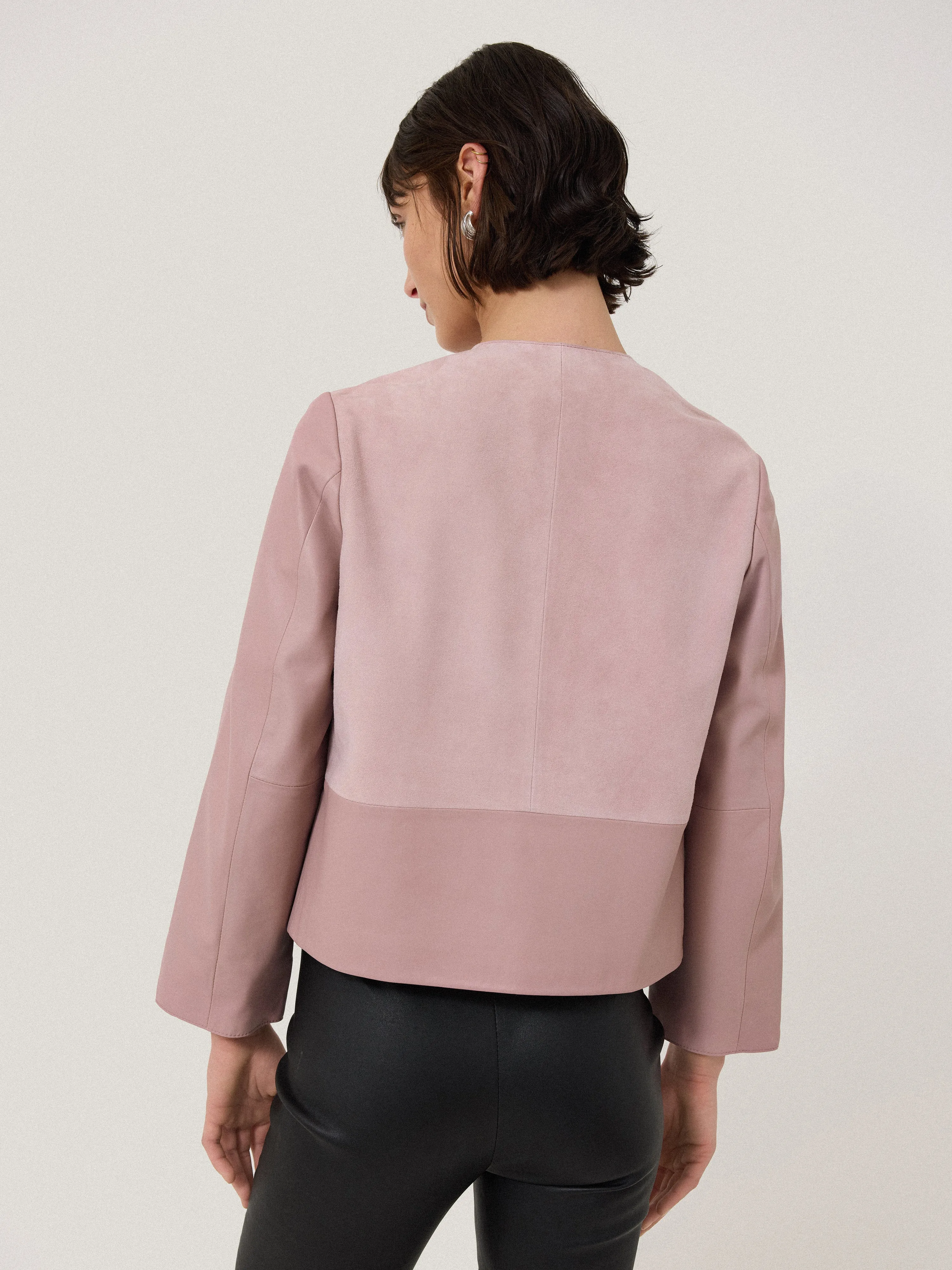 Nakoa Leather Mix Jacket | Pink