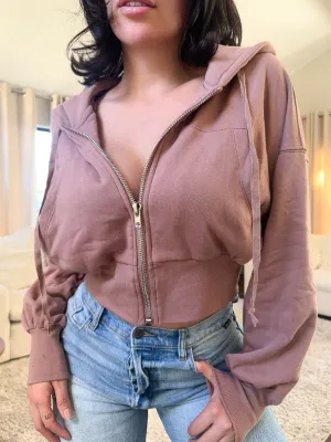 Nicole Zip Up Jacket (Mocha)