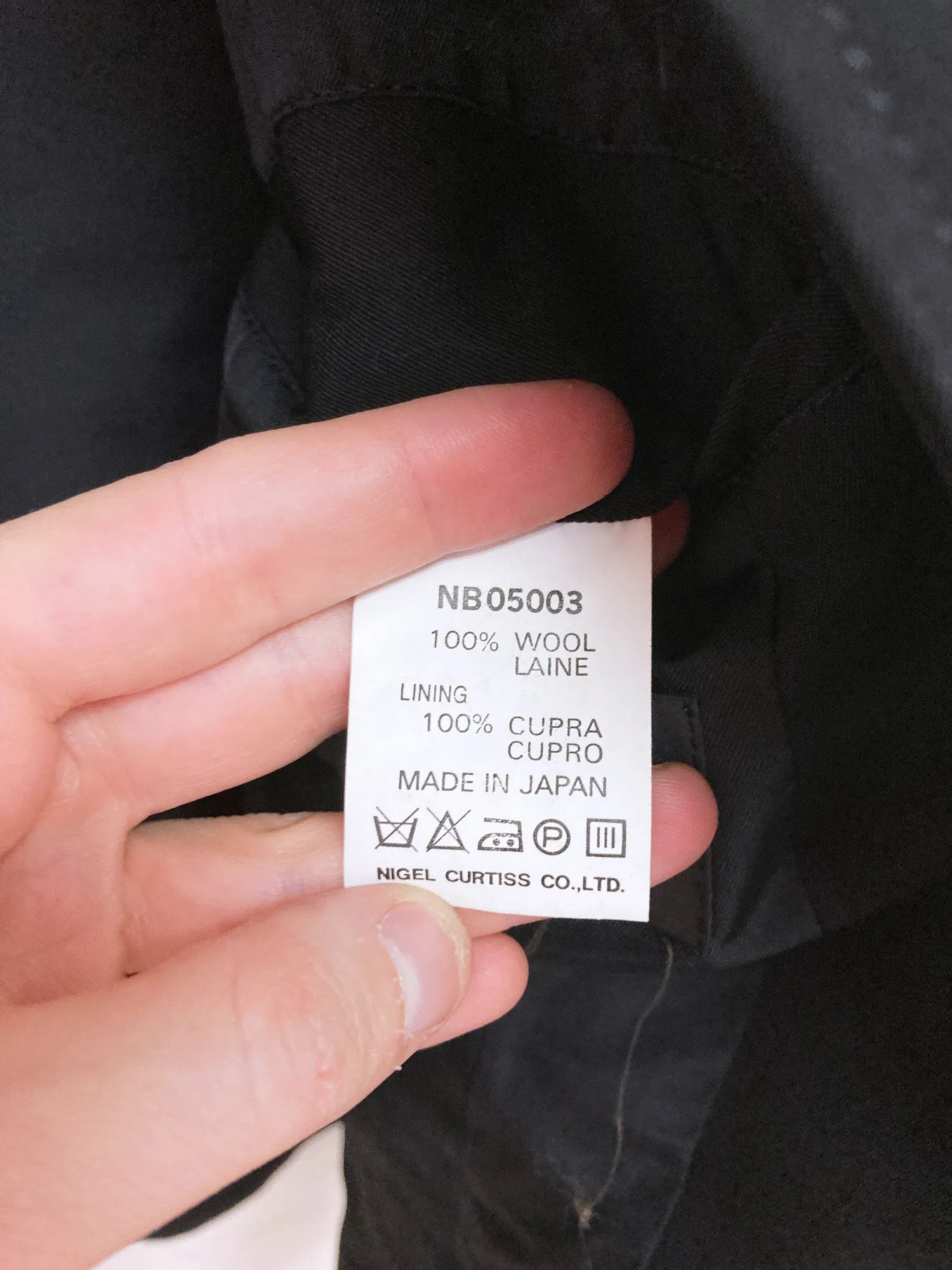 Nigel Curtiss 1990s black wool gabardine cropped work jacket - mens S