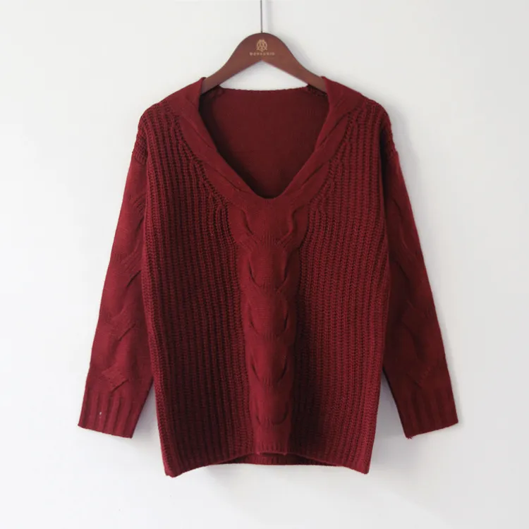 Off Shoulder Knitted Pullover Jumper Sweater